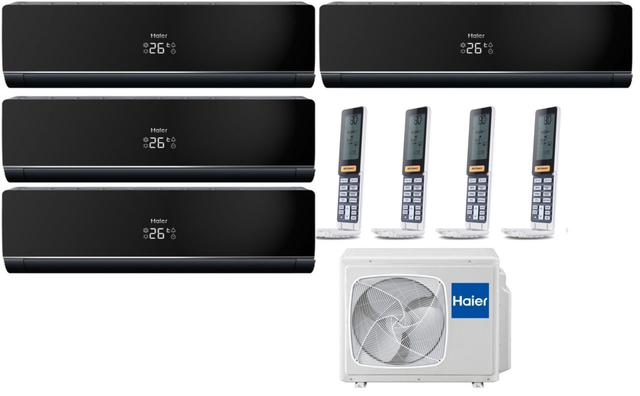 Мульти-сплит-система Haier 5U34HS1ERA + 4 внутренних блока серии LIGHTERA (9+9+9+9) (черный) Мульти-сплит-система Haier 5U34HS1ERA + 4 внутренних блока серии LIGHTERA (9+9+9+9) (черный)