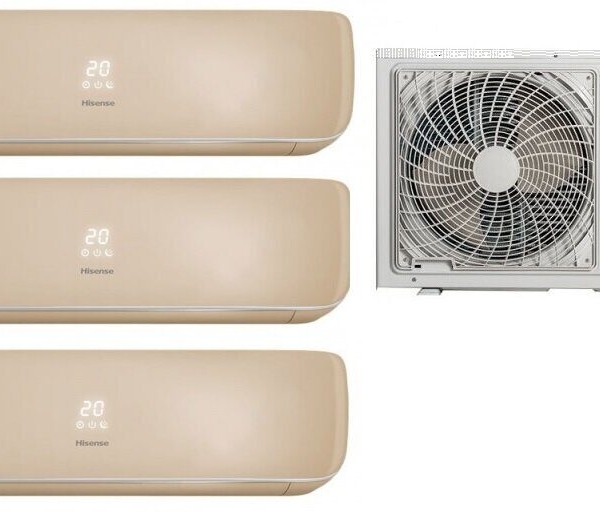 Мульти-сплит-система Hisense AMW3-24U4RJC + 3 внутренних блока серии PREMIUM CHAMPAGNE (9+9+9)